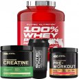 PROMO STACK SCITEC 100% Whey + Creatne + Pre Workout + Shaker